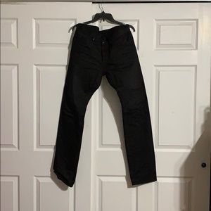 Unbranded UB155 skinny selvedge chinos black